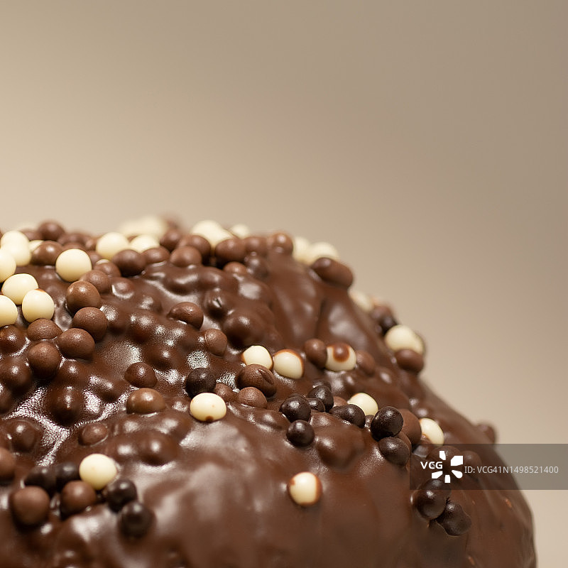意大利福贾的巧克力蛋糕特写图片素材