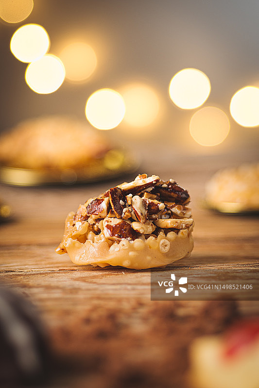 意大利福贾维耶斯特餐桌上的甜点特写图片素材