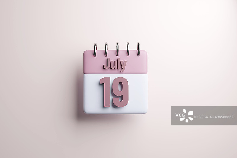 7月19日日历图片素材