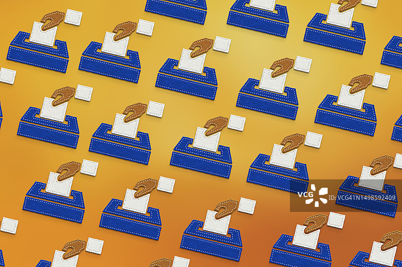 毛毡材质的手投票图案图片素材