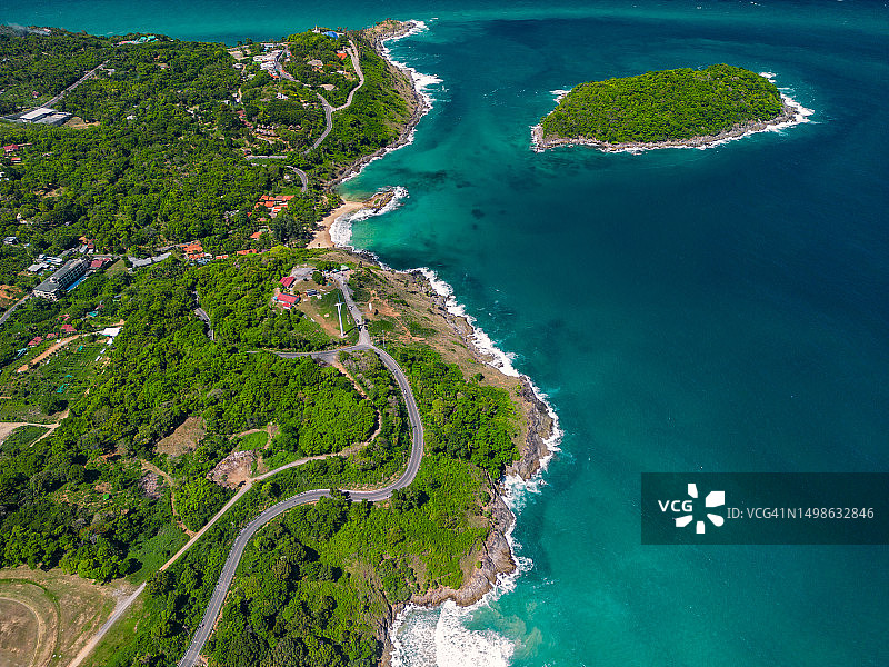 航拍泰国普吉岛神仙半岛风光图片素材