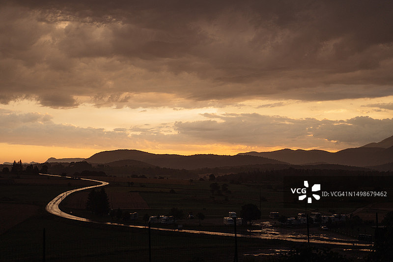 法国德龙省瓦西厄昂韦科尔高原风光图片素材