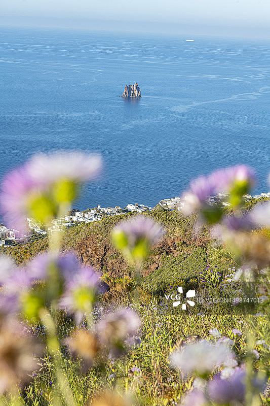 意大利西西里埃奥利群岛斯特龙博利海景图片素材