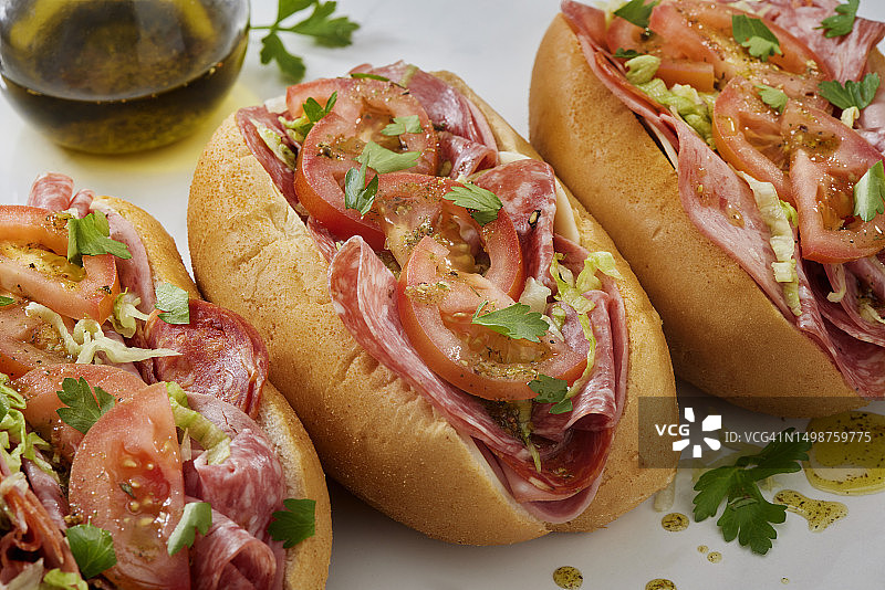 意大利碎肉三明治图片素材