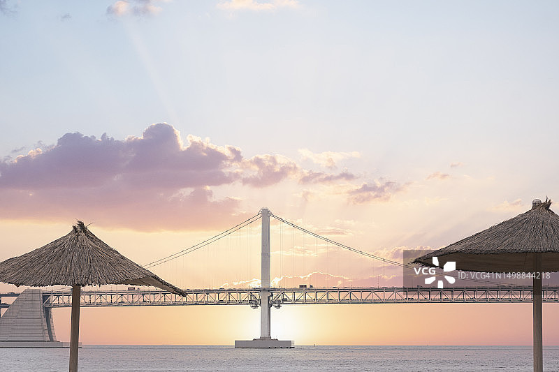 釜山广安里海滩和广安大桥图片素材