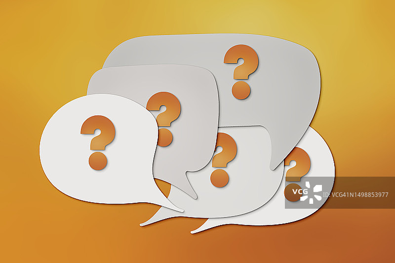 气泡对话框中的问号图片素材