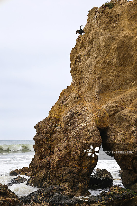 埃尔马塔多海滩的岩层图片素材