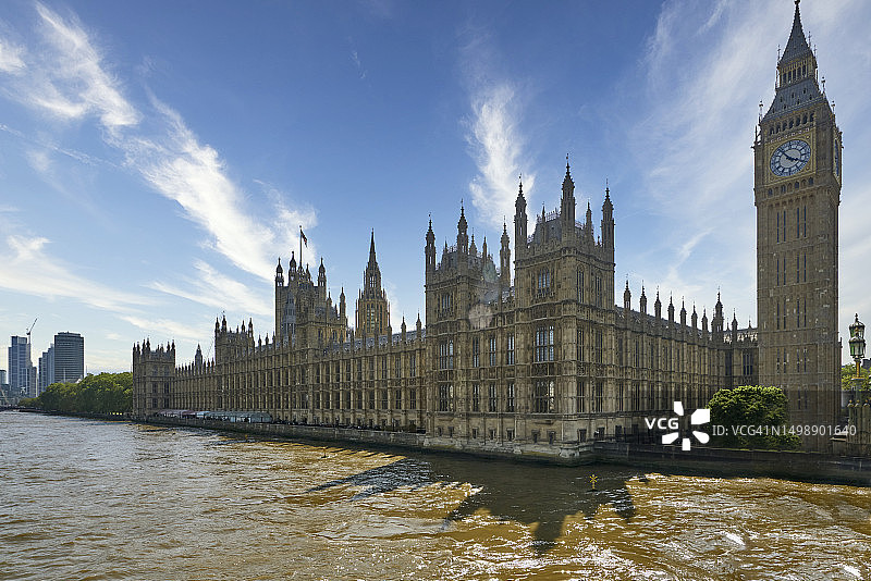 英国伦敦议会大厦和大本钟图片素材