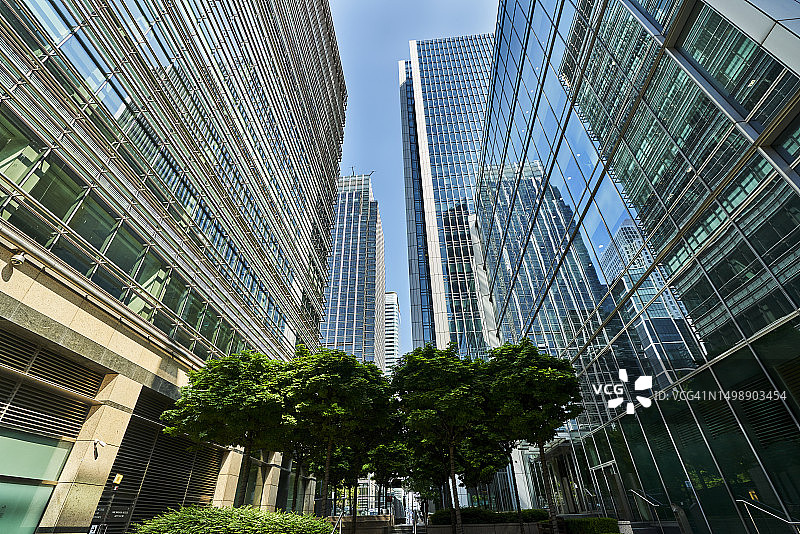 伦敦金丝雀码头金融住宅中心图片素材