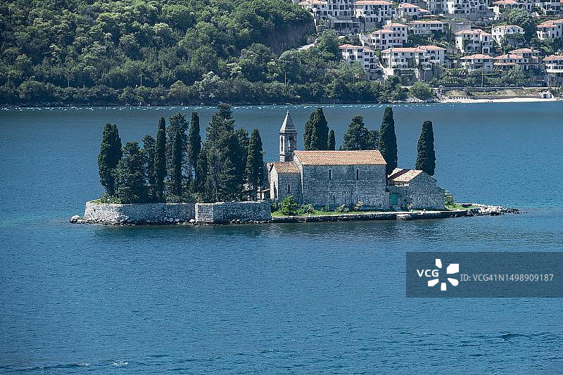 圣乔治修道院岛，科托尔湾佩拉斯特，黑山，斯韦蒂·多尔代图片素材