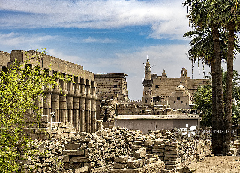 埃及卢克索神庙外观图片素材