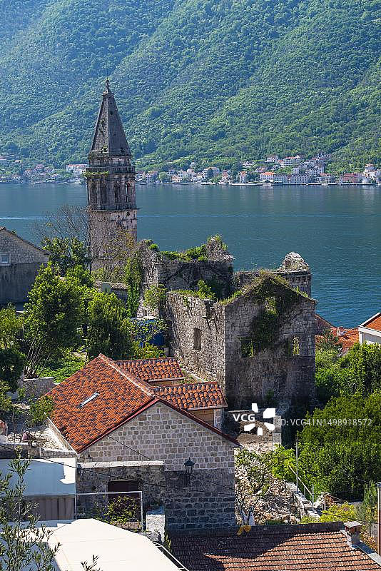 圣约翰浸信会教堂，位于科托尔湾佩拉斯特，黑山图片素材