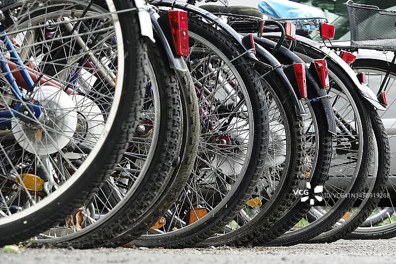 德国自行车停车场图片素材