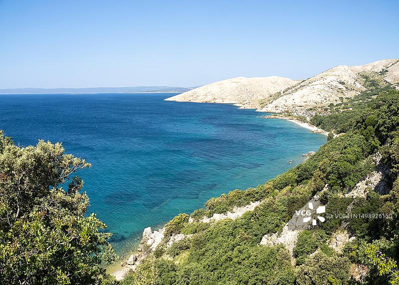 克罗地亚克尔克岛斯塔拉巴什卡露营地图片素材