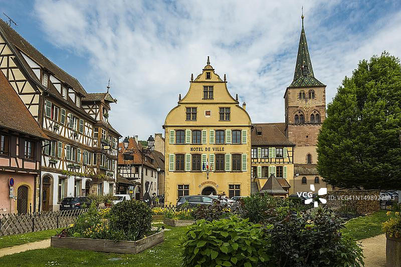 法国阿尔萨斯上莱茵省图尔克海姆市政厅图片素材