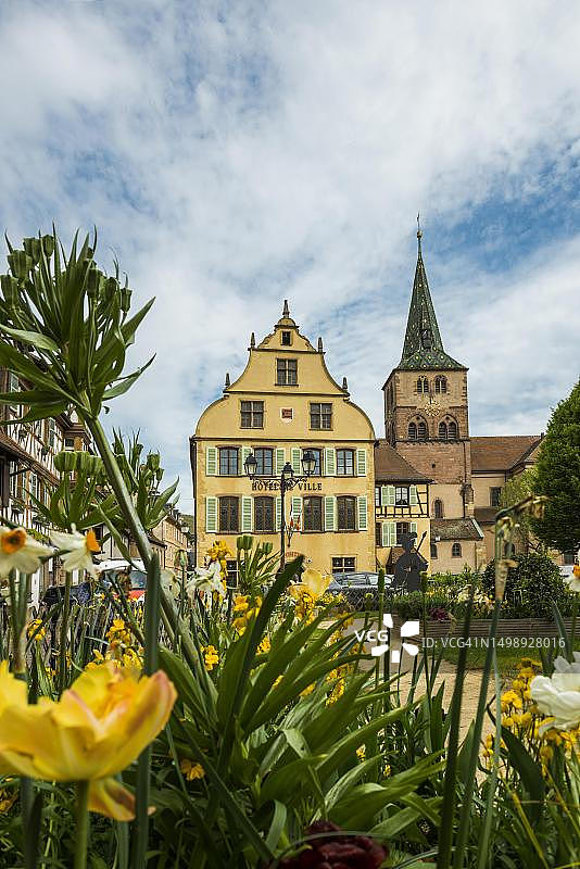 法国阿尔萨斯上莱茵省图尔克海姆市政厅图片素材