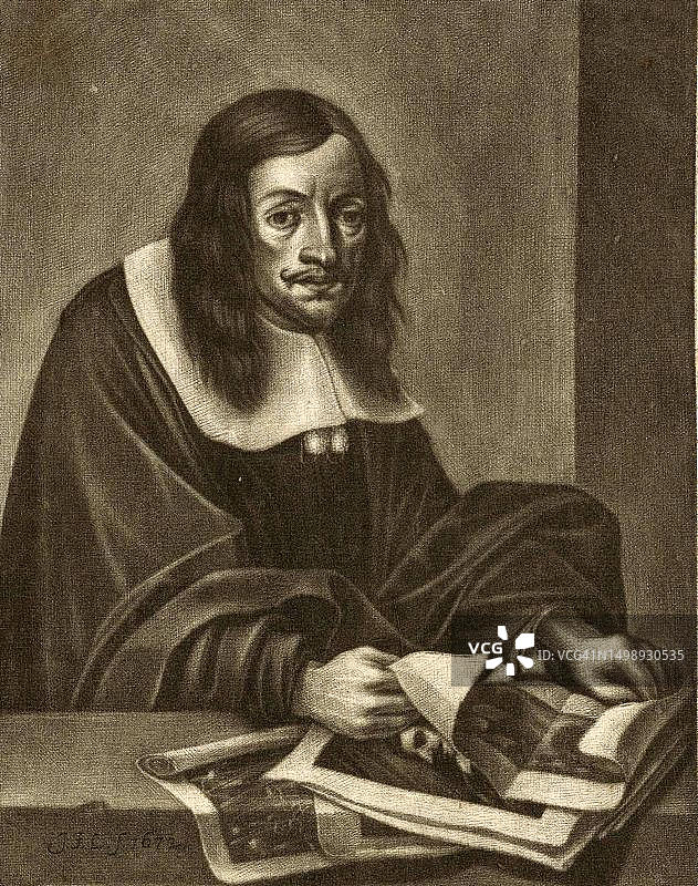 1672年德国纽伦堡书商安德烈亚斯·保罗·贝尔（19世纪原版数字修复再版）图片素材