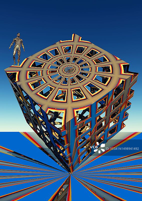 立方体形式的先进技术图片素材