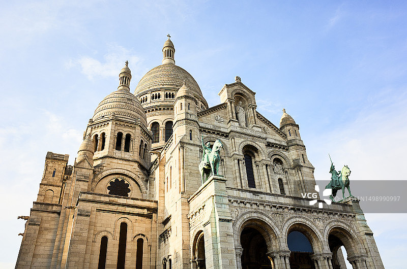 日落时的圣心大教堂图片素材