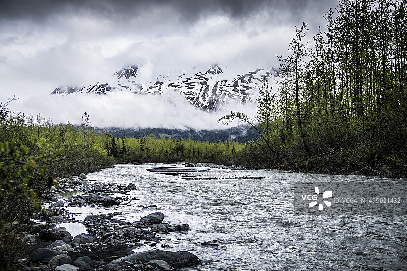 阿拉斯加山地景观，库珀兰，AK图片素材