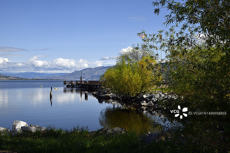 彭蒂克顿基瓦尼斯步行码头，不列颠哥伦比亚省图片素材