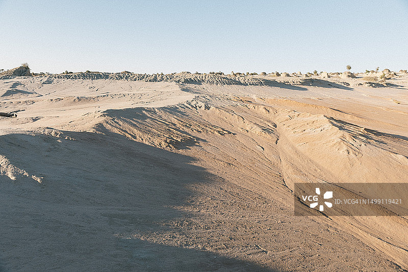 蒙戈国家公园中被风吹过的沙丘图片素材