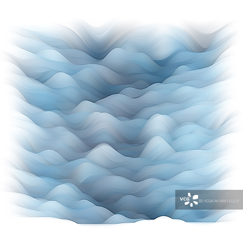 白色背景上的抽象蓝色漩涡水波3D曲线图片素材