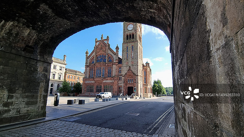 伦敦德里市政厅大楼景色图片素材