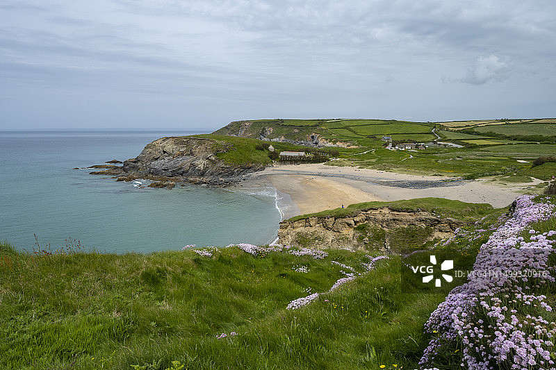 康沃尔郡马利恩教堂海湾和海滩，英格兰图片素材