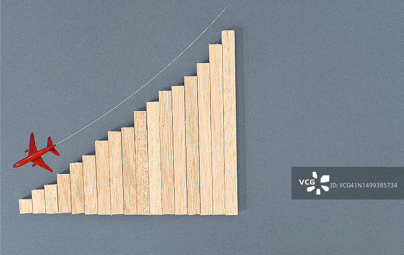 概念性商业金融增长图表下降趋势图片素材