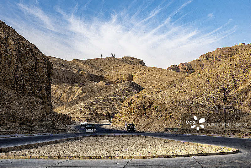 通往埃及帝王谷的道路图片素材