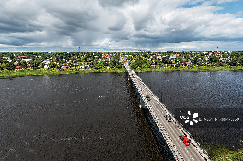 拉脱维亚耶卡布皮尔斯市右岸风光图片素材