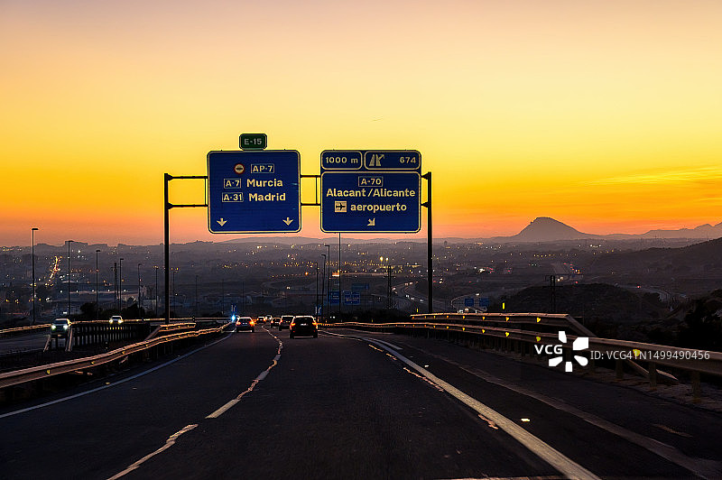 阿利坎特高速公路图片素材