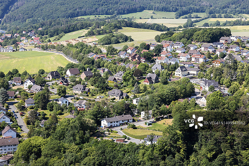 埃德尔see村庄（瓦尔德克-弗兰肯贝格，黑森州，德国）图片素材