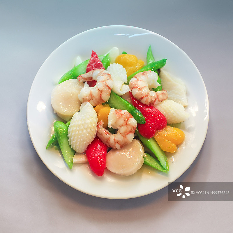 海鲜和蔬菜图片素材