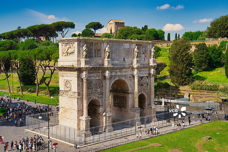 君士坦丁凯旋门，意大利罗马图片素材