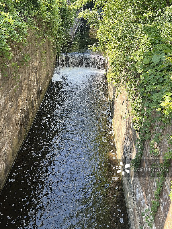 俄亥俄和伊利运河的废弃船闸-库亚霍加谷国家公园图片素材