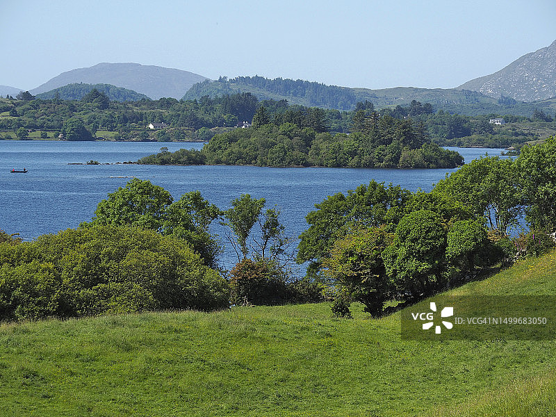 爱尔兰戈尔韦郡科里布湖景色图片素材