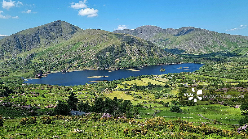 爱尔兰凯里郡克洛尼湖全景图片素材