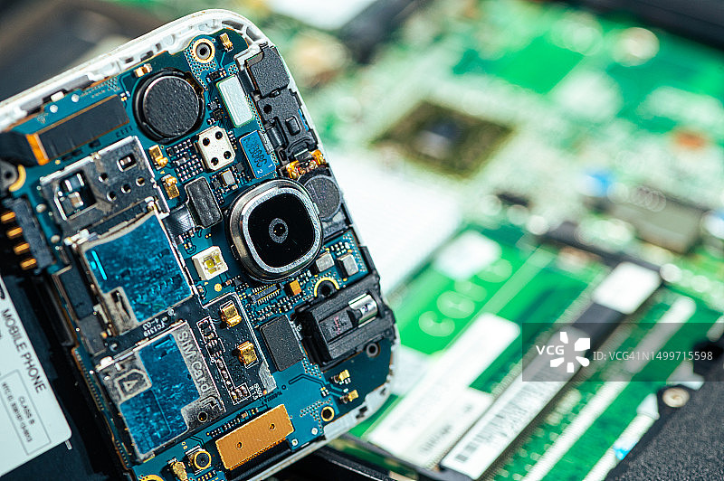 智能手机主板特写图片素材