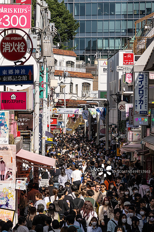 日本东京竹下通街景图片素材