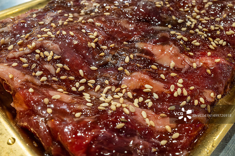 腌制牛横膈膜图片素材