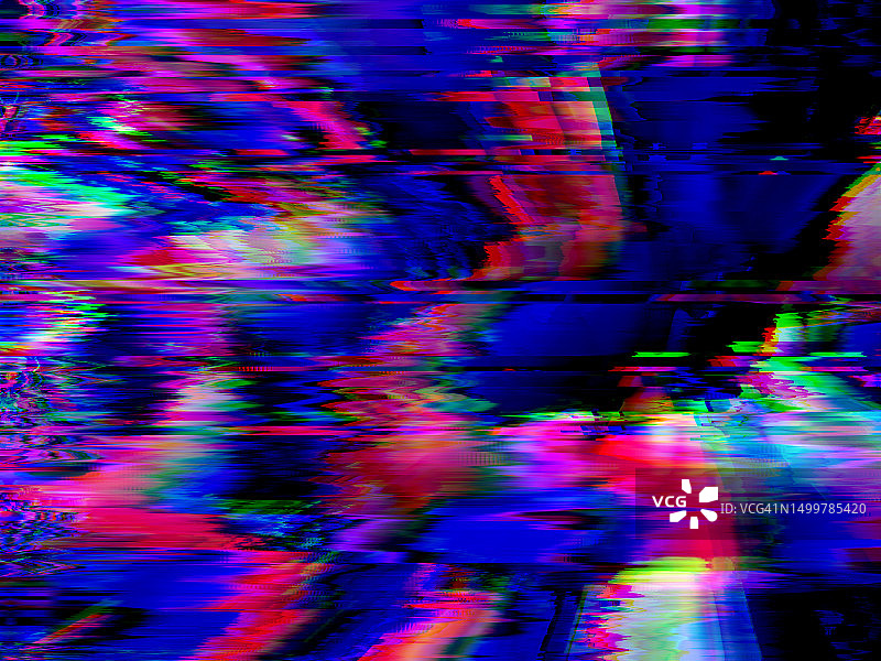 抽象扭曲线条背景动感故障纹理艺术潮流紫蓝粉色图片素材