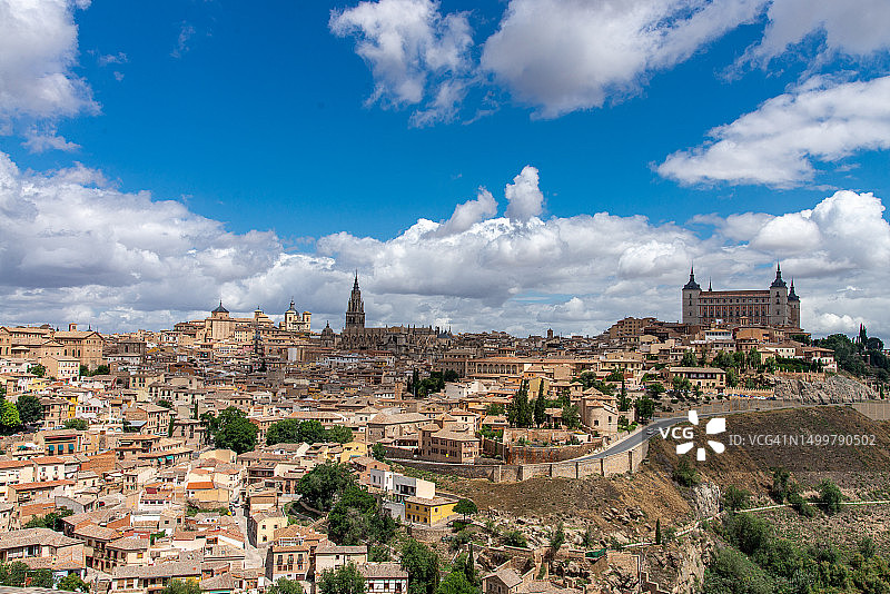 西班牙托莱多城市全景图片素材