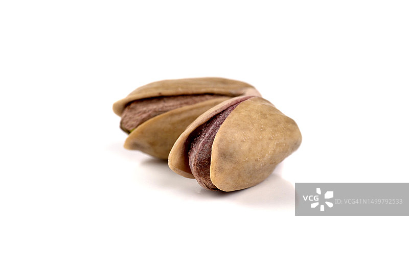 白色背景上的开心果图片素材