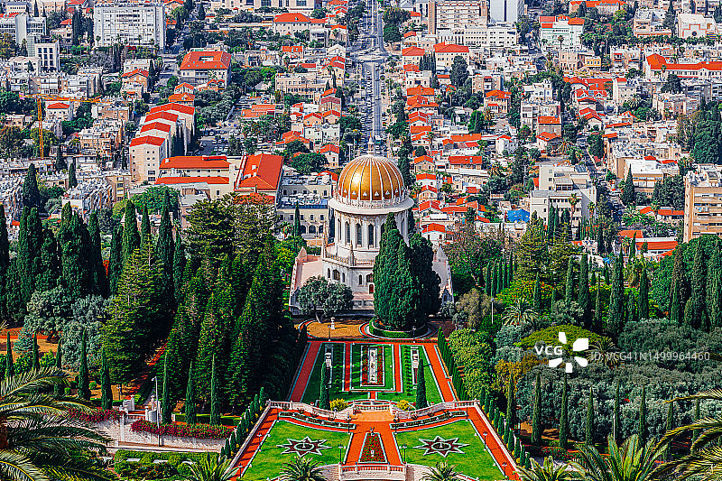 巴哈伊花园和巴布圣殿图片素材