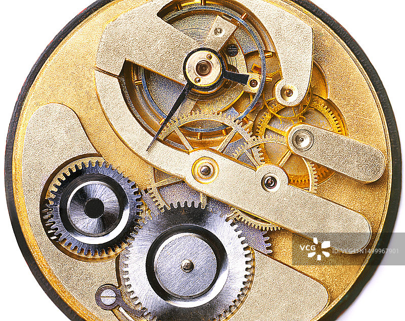 时钟机械特写图片素材