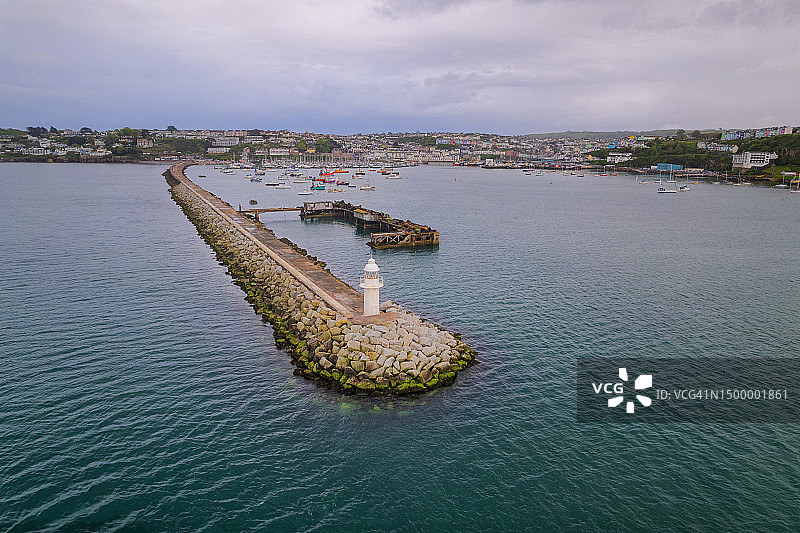 英国德文郡布里克瑟姆灯塔图片素材