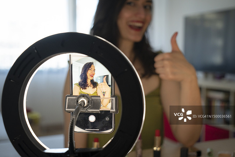 美妆视频博客图片素材