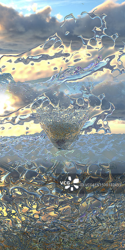 飞溅的水花层叠图片素材